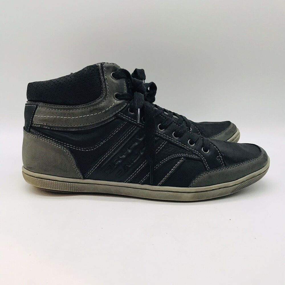 Day Five Manchester Skate Shoes Men's 11M Side Zip Mid Top Sneaker Gray & Black